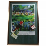 LeRoy Neiman Signed 2000 PGA Championship at Valhalla Poster w/Tickets Display - Framed JSA ALOA