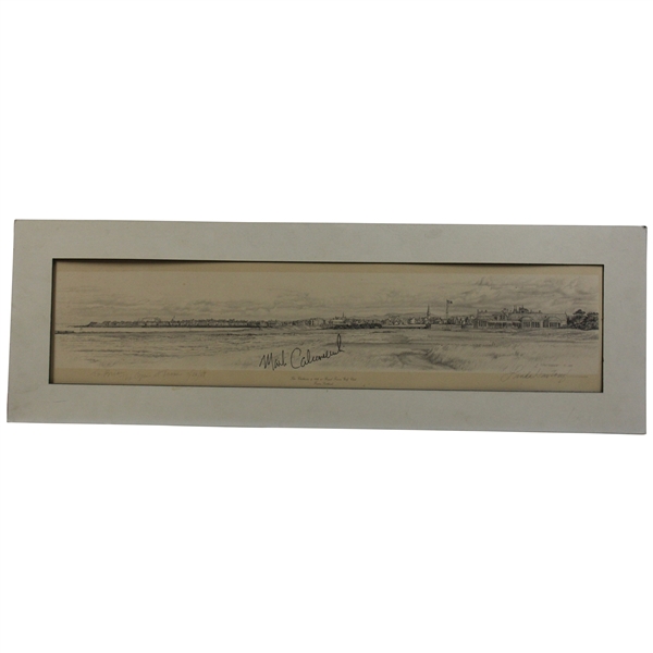 Mark Calcavecchia Signed 1989 The OPEN Championship at Royal Troon Hartough Print - Matted JSA ALOA