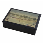 Vintage Bobby Jones Golf Ball Box w/1929 U.S. Open at Winged Foot Scene