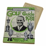 1931 Spalding Athletic Library Golf Guide w/Rare Rules Insert - Bobby Jones Grand Slam Coverage!