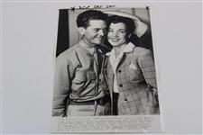 Five (5) Original Wire Photos of Pat Abbott - 1936-1942