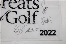 Nicklaus, Player, Kite & Thirteen (13) others Signed 2022 Greats of Golf Embroidered Flag JSA ALOA