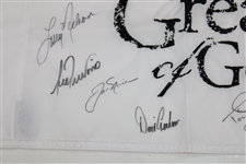 Nicklaus, Player, Kite & Thirteen (13) others Signed 2022 Greats of Golf Embroidered Flag JSA ALOA