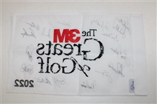 Nicklaus, Player, Kite & Thirteen (13) others Signed 2022 Greats of Golf Embroidered Flag JSA ALOA