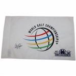 Collin Morikawa Signed 2021 World Golf Championship Embroidered Flag JSA ALOA