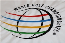 Collin Morikawa Signed 2021 World Golf Championship Embroidered Flag JSA ALOA