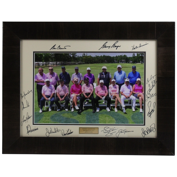Nicklaus, Player, Kite & Thirteen (13) others Signed 2022 Insperity Inv. Photo - Framed JSA ALOA