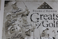 Nicklaus, Annika, Trevino & Thirteen (13) others Signed 2023 Insperity Inv. Poster - Matted JSA ALOA