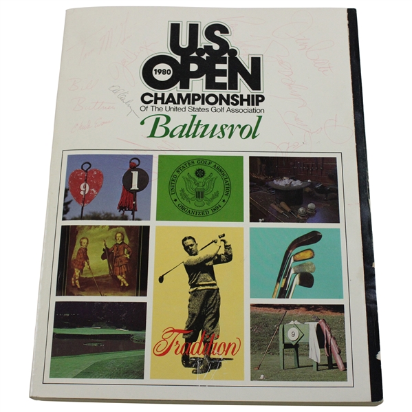 Floyd, Geiberger, Pate & others Signed 1980 U.S. Open at Baltusrol Program JSA ALOA