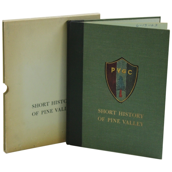 1963 A Short History of Pine Valley First Edition Book w/Original Slipcase