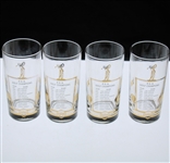 Four (4) 1957 PGA Championship Highball Glasses Listing 1940’s & 1950’s Champions