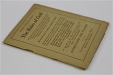1922 The Rules of Golf A.G. Spalding & Bros Booklet