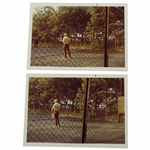 Two (2) Original Jack Nicklaus Playing Tennis Color Photos - Just Lost The Open to Trevino by 1 Shot