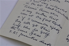 Handwritten Letter to J.H. Taylor about Taylor's 1943 'Golf: My Life's Work'