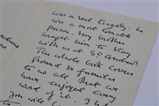 Handwritten Letter to J.H. Taylor about Taylor's 1943 'Golf: My Life's Work'