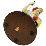 Golf Clown Davar Porcelain Figure on Wooden Base
