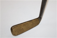 Unique Tom Morris Tom Stewart Brass Face Hickory Shaft Putter