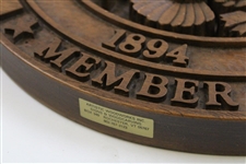 Large USGA Carved Member Round Wall Plaque Display Sign