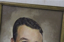 Jack Burke Original Oil Framed Portrait With Canvas Border by Artist Tom McDonald