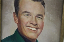 Jack Burke Original Oil Framed Portrait With Canvas Border by Artist Tom McDonald