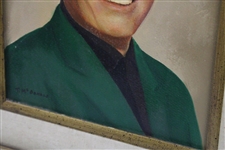 Jack Burke Original Oil Framed Portrait With Canvas Border by Artist Tom McDonald