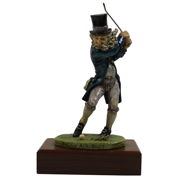 1980 Goldcrest Ltd Fresh Air Shot Swinging Golfer Sculpture 