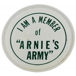 I Am A Member Of Arnies Army Plastic Badge/Pin