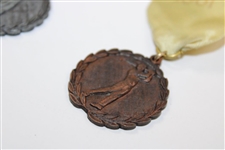 1956 & 1961 Journal Games Golf Medals with Bar Pin & Ribbons - Silver & Bronze Colored