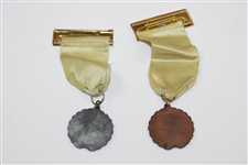 1956 & 1961 Journal Games Golf Medals with Bar Pin & Ribbons - Silver & Bronze Colored