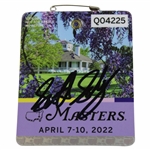 Scottie Scheffler Signed 2022 Masters SERIES Badge #Q04225 JSA ALOA