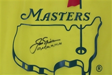 Jack Nicklaus Signed 2018 Masters Course Flown Flag W/ Years Won JSA ALOA