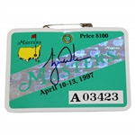 Tiger Woods Signed 1997 Masters Tournament Series Badge #A03423 JSA ALOA