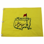 Palmer, Nicklaus & Player, The Big Three Signed Undated Masters Embroidered Flag Full JSA# YY64585