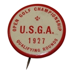 1927 U.S. Open at Oakmont Country Club Qualifying Round Contestant Badge