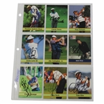Nine (9) Signed Golf Cards by Major Golf Stars JSA ALOA