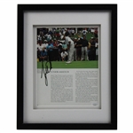 Tiger Woods Signed 1992 Junior Amateur Putting Magazine Page - Framed JSA #XX49394
