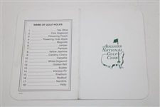 NFL Legendary QB Tom Brady Signed Augusta National GC Scorecard JSA ALOA