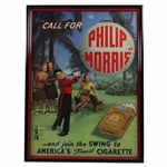 Circa 1940s Large Oversize "Call For Phillip Morris" Advertisement - Framed