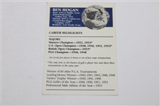 Ben Hogan Facsimile Signed Golf Card