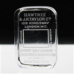 J.H. Taylor and Fred Hawtree Early Golf Architecture Advertising Paperweight 
