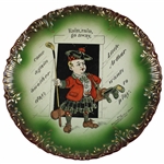 c.1901 Denslows Mother Goose Rain, Rain, Go Away Decorative Plate-Haynes Co. Baltimore