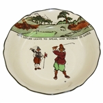 Royal Doulton Give Losers Leave to Speak and Winner to Laugh Porcelain Golf Bowl 