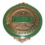 Vintage PGA Official Press Badge For Ross Goodner