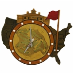 Classic Augusta National Golf Club Trig-O-Lock Wood Clock 