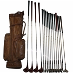 Clay Shaws Personal Kings Stainless Iron Set, Woods & Putter In Bag Gifted By Babe