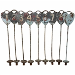 Babe Zaharias Personal Metal Putting Green Heart Markers From Tampa G&CC (Forrest Hills)