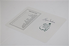 Byron Nelson Signed Augusta National Golf Club Scorecard JSA ALOA