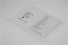 Byron Nelson Signed Augusta National Golf Club Scorecard JSA ALOA