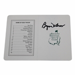 Byron Nelson Signed Augusta National Golf Club Scorecard JSA ALOA