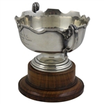 1934 Eastward Ho! Golf Club Warth Challenge Sterling Silver Trophy With Wooden Base
